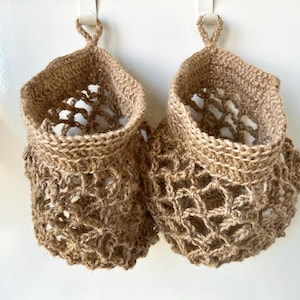 Crochet Hanging Basket Pattern: Jute Boho Decor (PDF Pattern)