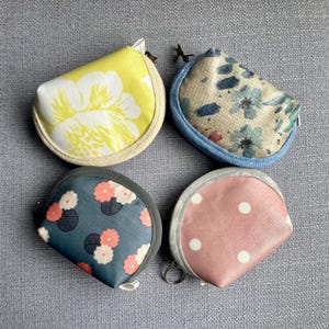 Bolsa para moedas feita à mão, designer de oleado: tecido personalizado
