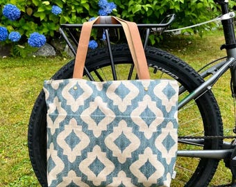 Bike Pannier Bag Oilcloth: Custom Bicycle Commuter Bag