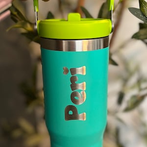 Stanley Flip Straw Engraved Stanley Cup 30oz Leakproof Tumbler Stanley with Handle Iceflow Godmother Proposal Gift