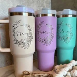 40 oz Mug Custom Stanley Style Tumbler – Tiffany Wild and Free