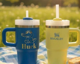 Stanley 14oz Personalized Stanley Engraved Stanley Toddler Water Bottle Custom Stanley Quencher 14oz 20oz with Handle
