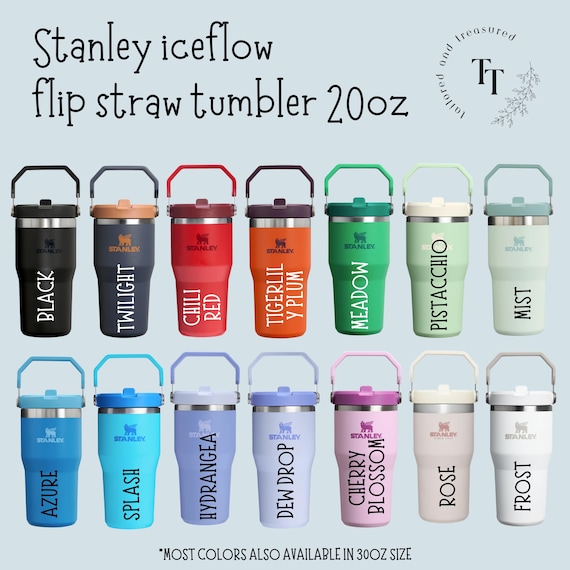 Engraved Stanley Cup Custom Stanley Ice Flow With Leak-proof Lid