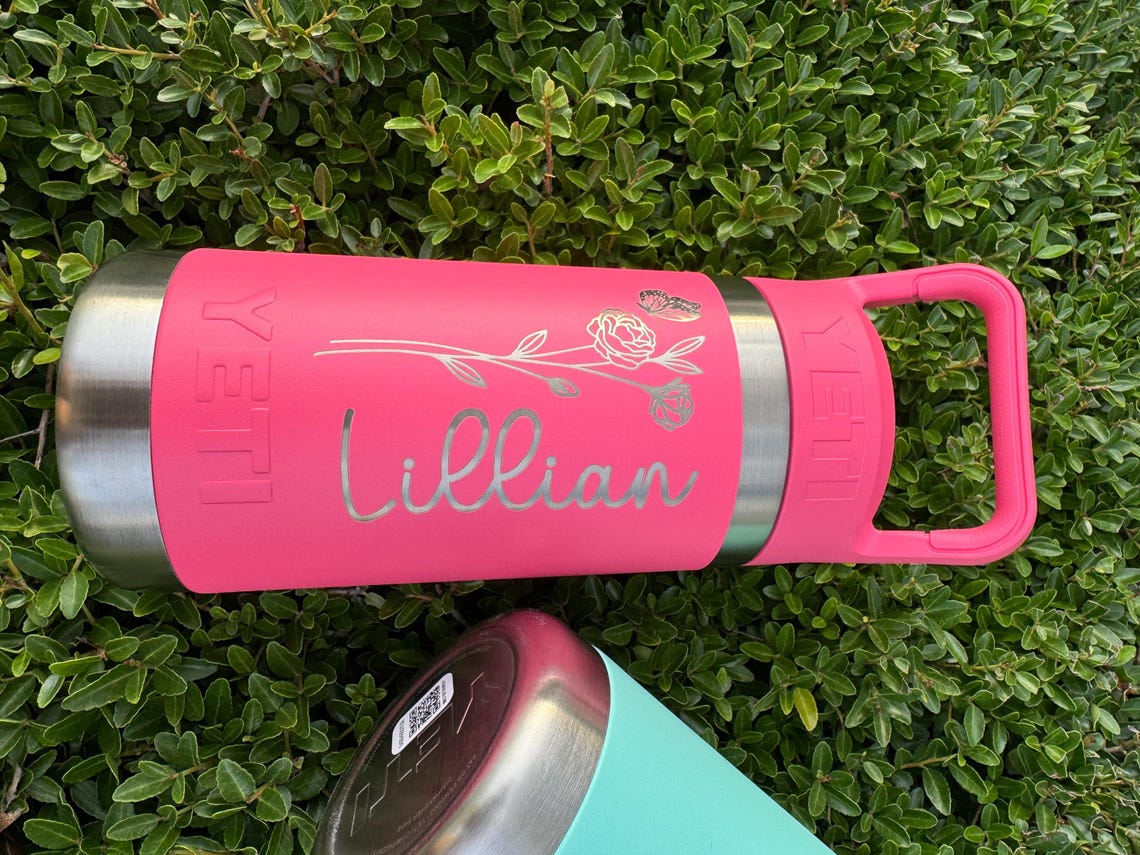 Custom Birth Flower Engraved Yeti Personalized Yeti Rambler Custom Kids ...