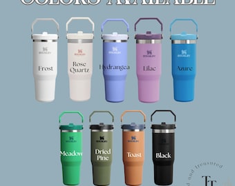 Stanley Flip Straw Engraved Stanley Cup 30oz Leakproof Tumbler Stanley with Handle Iceflow Godmother Proposal Gift