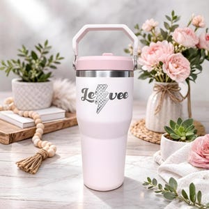 Personalized Stanley Iceflow with Leak-proof Lid Stanley 20oz with Handle and Flip Straw for Boys and Girls School Kids Water bottle