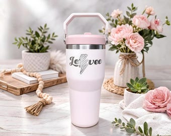 Personalized Stanley Iceflow with Leak-proof Lid Stanley 20oz with Handle and Flip Straw for Boys and Girls School Kids Water bottle