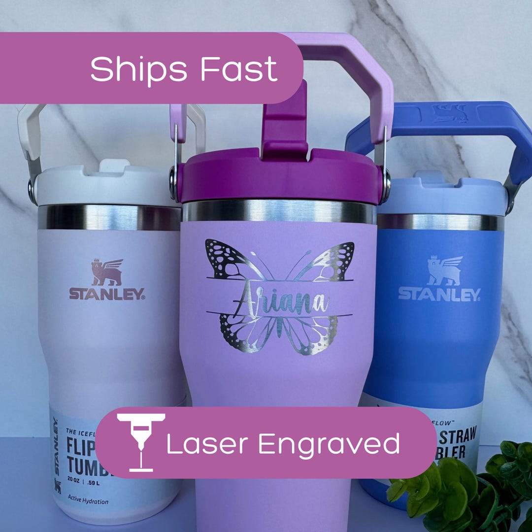 Engraved Stanley Cup Custom Stanley Ice Flow With Leak-proof Lid