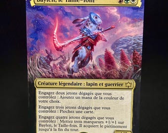 Baylen, the Haymaker – Hand-Painted Altered Card – French – MTG Alter – Bloomburrow – Playable – Unique Art – Border Extension