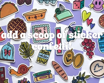 Paquete de mini pegatinas de confeti, pegatinas de vinilo para regalo de salud mental