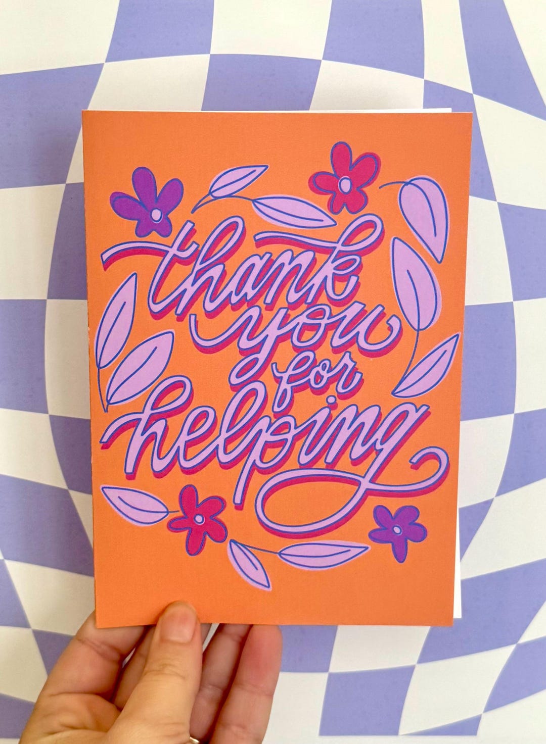 Thank You for Helping Greeting Card Cute Little Note for Friends ...