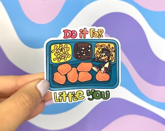 Do It For Little You Kid Cuisine Sticker Funny Mental Health Vinyl Sticker TV Dinner Healing Journey Inner Child Laptop Sticker