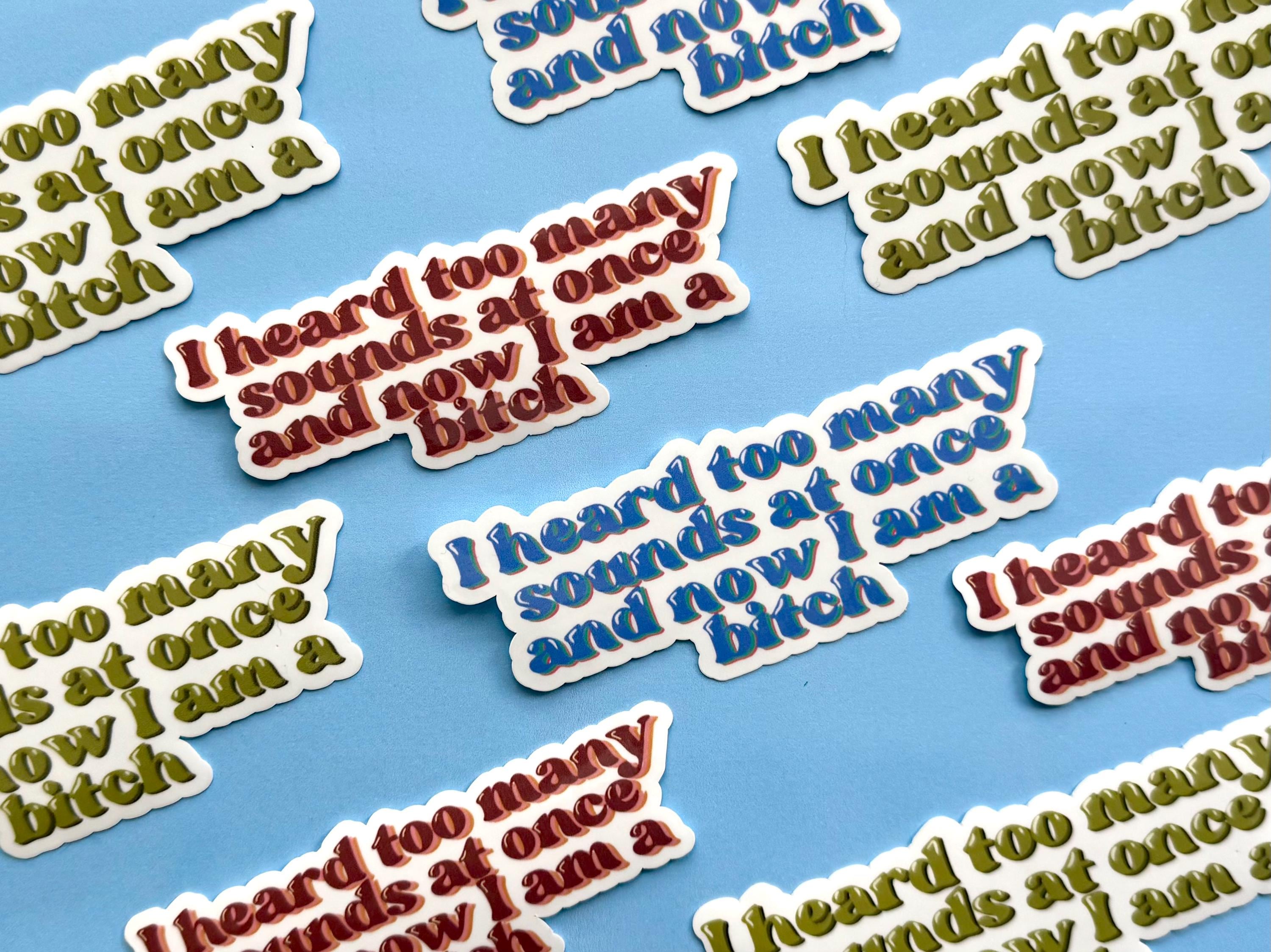 Overstimulated ADHD Too Many Sounds Sticker Neurodivergent Mental ...