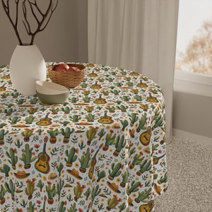 Cinco de Mayo tafelkleed Sombrero Cactus tafelkleed Feestelijk Decor Sombrero Cactus Design Helder tafelkleed Fiesta Celebration Decor