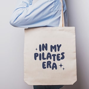 Pilates Tote Bag, In My Pilates Era Bag, Pilates Lifestyle Bag, Pilates Shopping Tote Bag, Pilates Gift, Gift for Woman, Fitness Gift