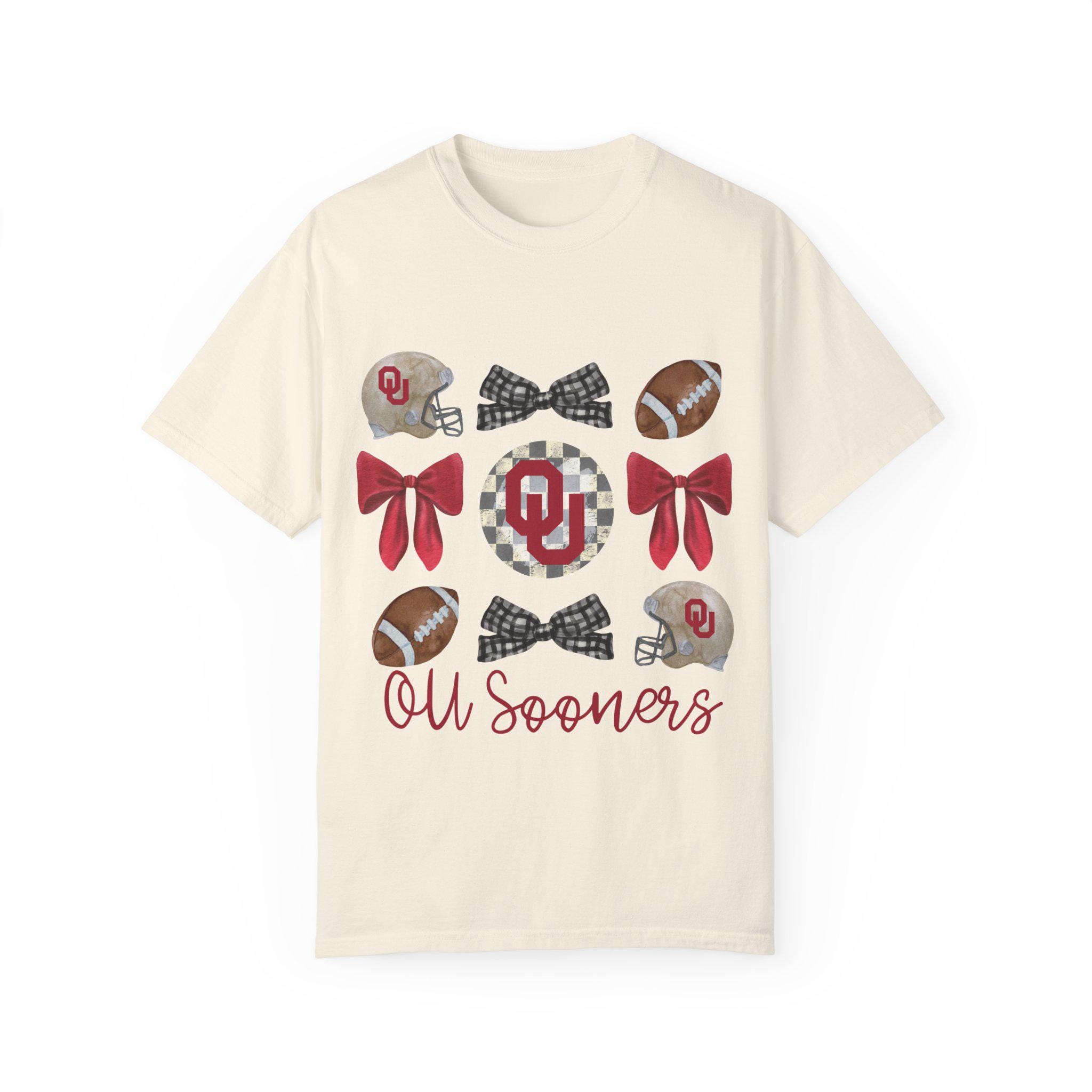 OU Sooners Shirt OU Football Shirt OU Coquette Shirt Cute Football Shirt Oklahoma Football Shirt Oklahoma College Shirt Comfort Colors Etsy