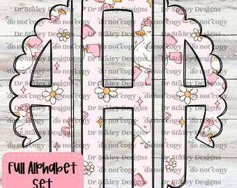 Silly Goose Scallop Monogram Alphabet Pack (Digital Download)