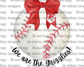 Custom Baseball Mascot Monogram with Bow (Digital Download)