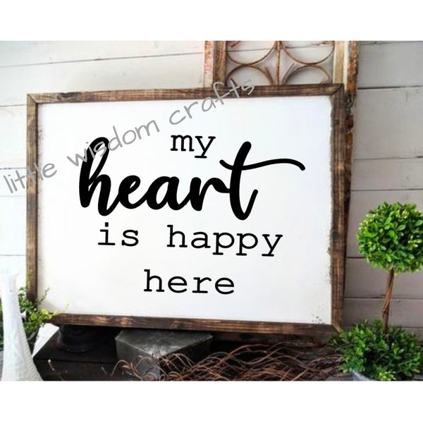 My Heart is Happy Here SVG, Cut File, PNG