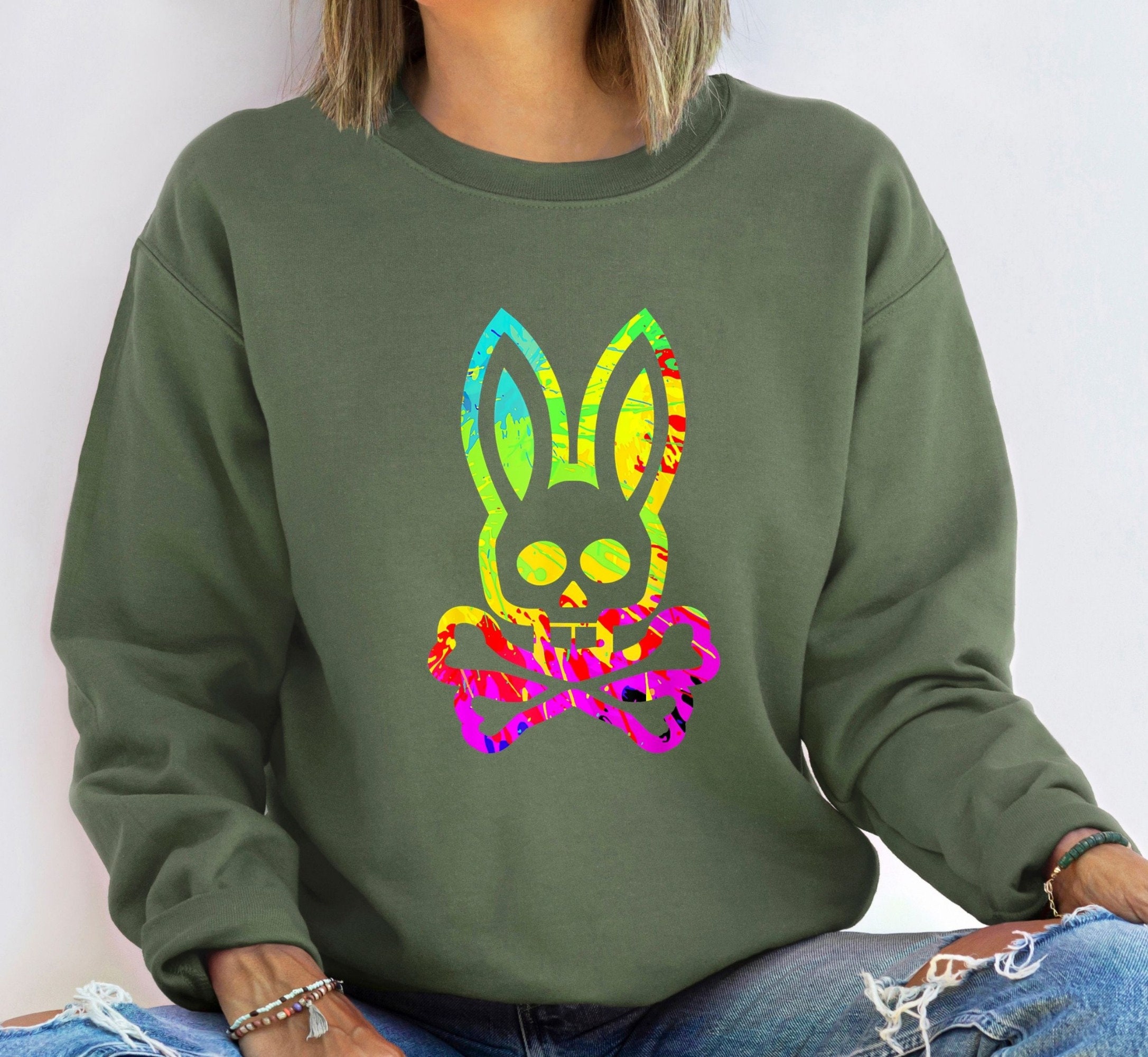 Rabbit Skull Hoodie - Etsy
