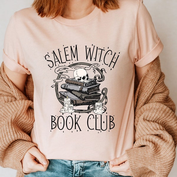 Salem Witch Book Club  TShirt, Salem Massachusetts Shirt , Hocus Pocus Shirt, Halloween Shirt, Witch Shirt, Halloween Tee, Salem Shirt