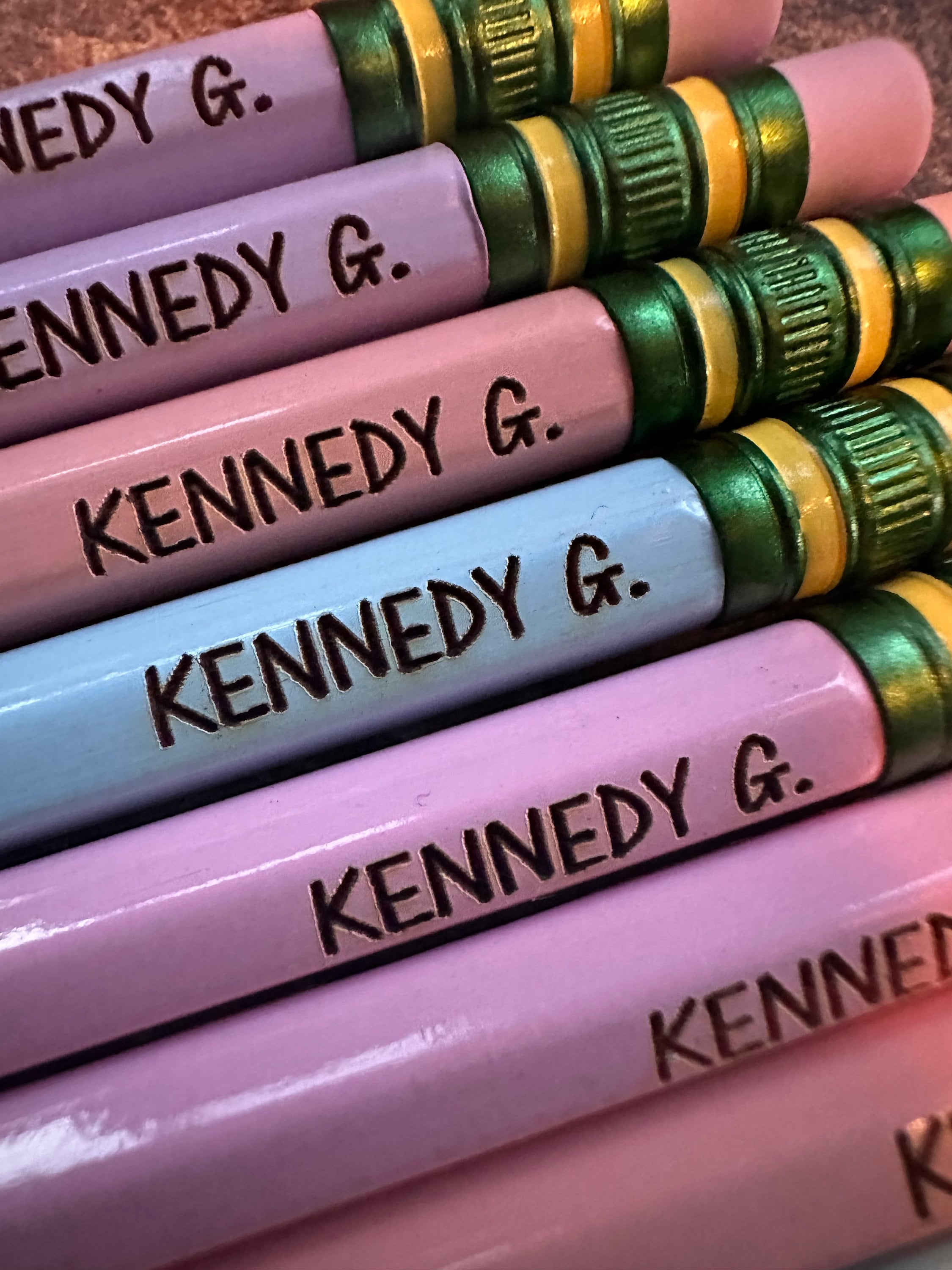 Personalized Ticonderoga Pencils Pastel/neon/black/tradtitional