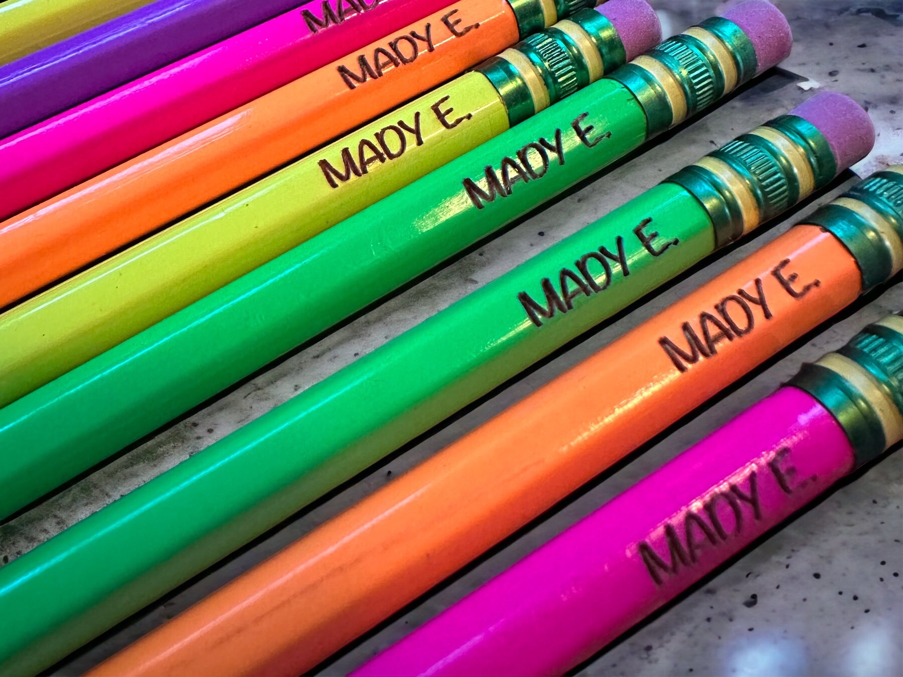 Personalized Ticonderoga Pencils Pastel/neon/black/tradtitional