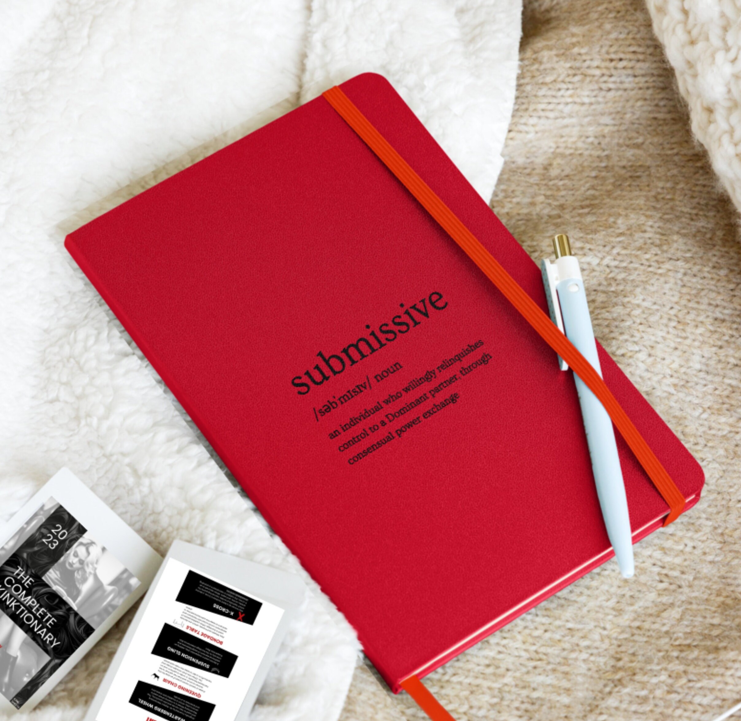 Dom's Notebook Ruled Pages Hardcover Bound Notebook | BDSM Submissive Journal Colour Contrast ...