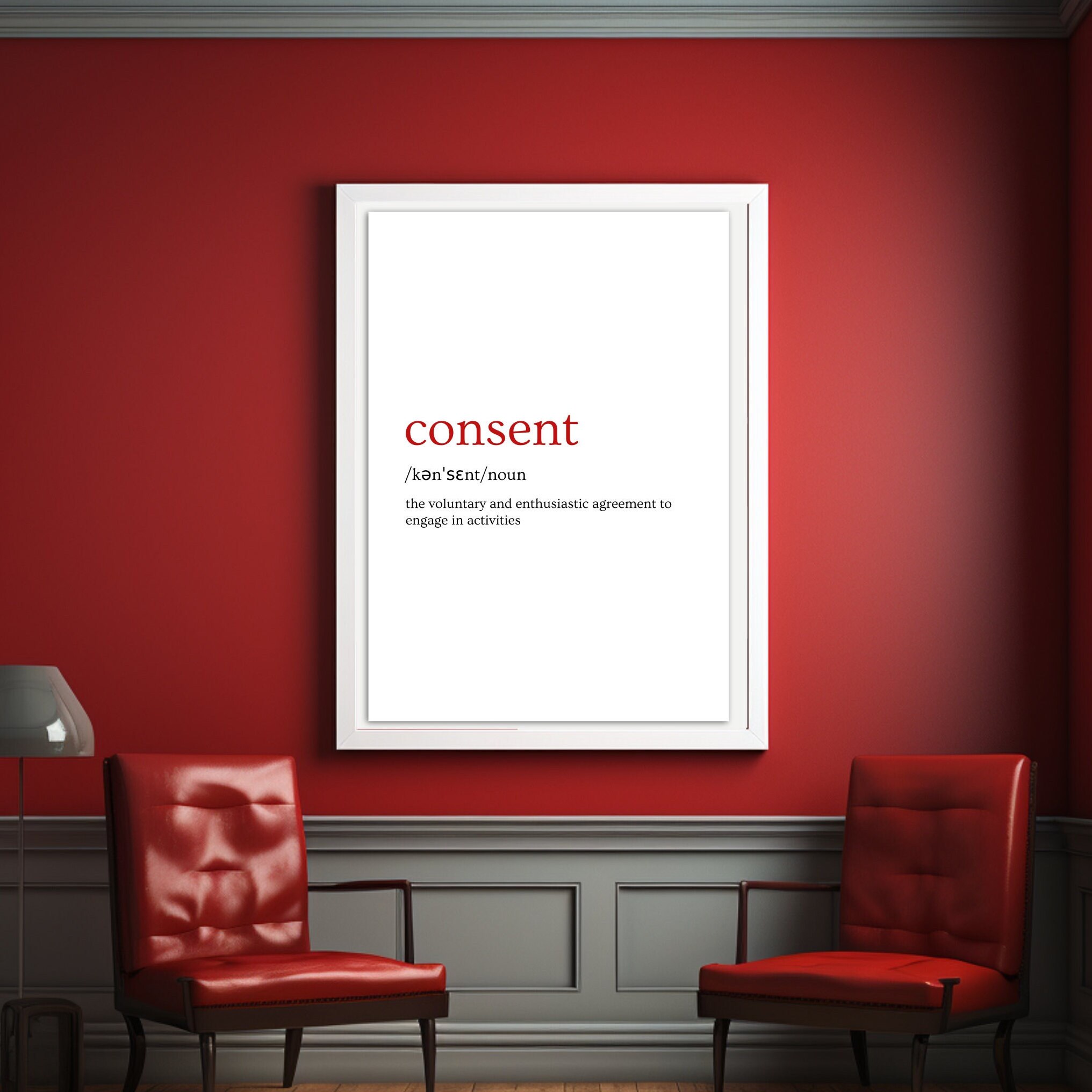 Consent (noun) Definition Posters | Instant Printable Download | Kinky ...
