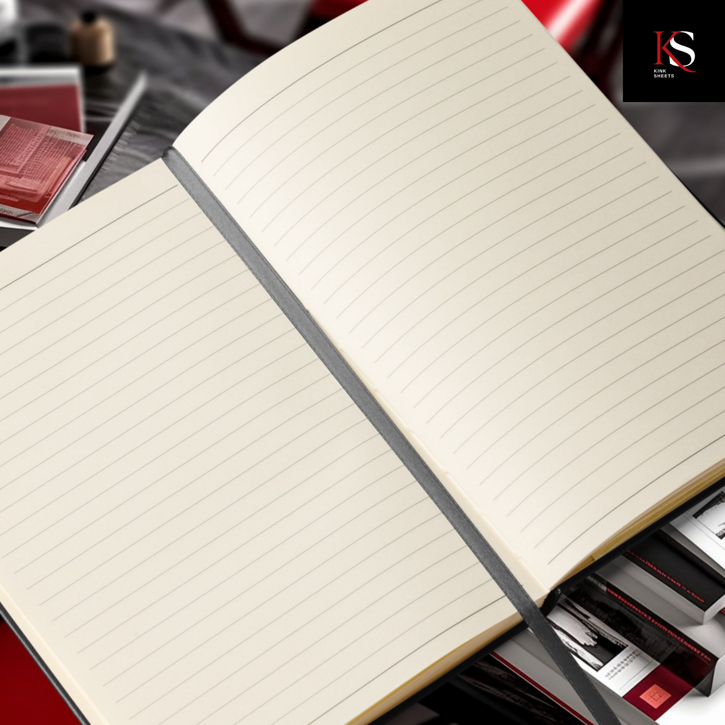Dom's Notebook Ruled Pages Hardcover Bound Notebook | BDSM Submissive Journal Colour Contrast ...