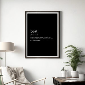 Set of 5 Posters | Instant Printable Download | Kinky Wall Art | Dominant / sub | Digital Wall Decor | JPG + PNG | Brat Definition | 39 inch