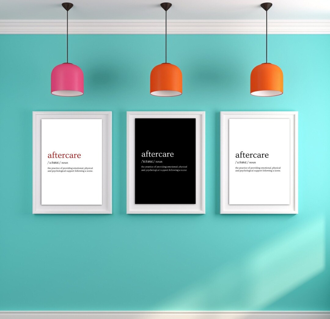 Aftercare Definition Set of 5 Posters Instant Printable Etsy