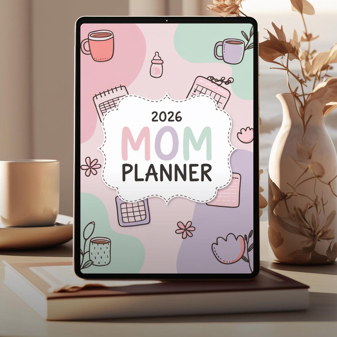 Mom Planner 2026 Digital iPad Planner for Busy Moms Daily Routines ...