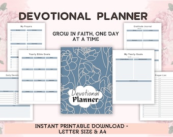 Devotional planner afdrukbaar, gebedsdagboek, bijbelstudie (pdf-download)