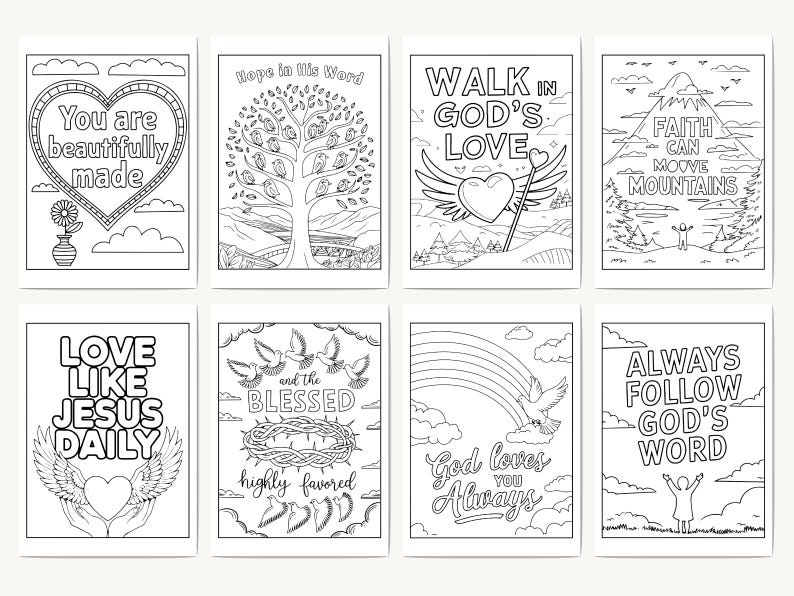 Kids Bible Verse Coloring Pages Printable, Christian Coloring Sheets ...