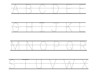 Kids Tracing Worksheets Instant Digital Download Printable, Number Tracing, ABC Tracing Sheets, Preschool Worksheets, Homeschool Activity