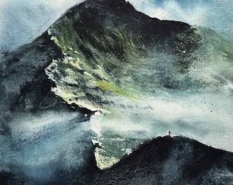 Or vert, aquarelle originale