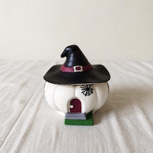 Handgjord pumpahusljusstake | Halloween-häxdekoration