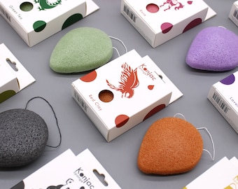 Natural Teardrop Konjac Sponge – Vegan and Biodegradable Facial & Body Exfoliator for All Skin Types