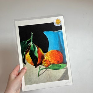 A4 Art Print Oranges and Jug