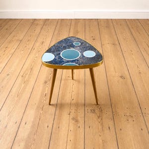 Beistelltisch mit Steinplatte im Mid Century Stil - Neuwertig