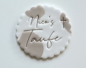 Taufe mit Name Custom Cookie Stamp Fondant Biscuit Cutter