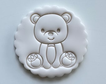 Teddy Bear Custom Cookie Stamp Fondant Biscuit Cutter