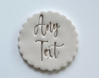 Any Text Signature Font Custom Cookie Stamp Fondant Biscuit Cutter