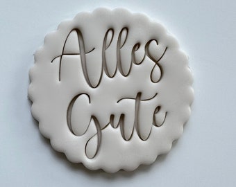 Alles Gute Custom Cookie Stamp Fondant Biscuit Cutter