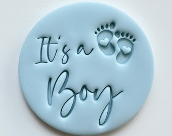 Its a Boy Custom Cookie Stamp Fondant Biscuit Cutter