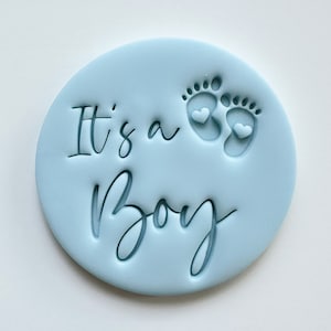 Its a Boy Custom Cookie Stamp Fondant Biscuit Cutter zdjęcie 1