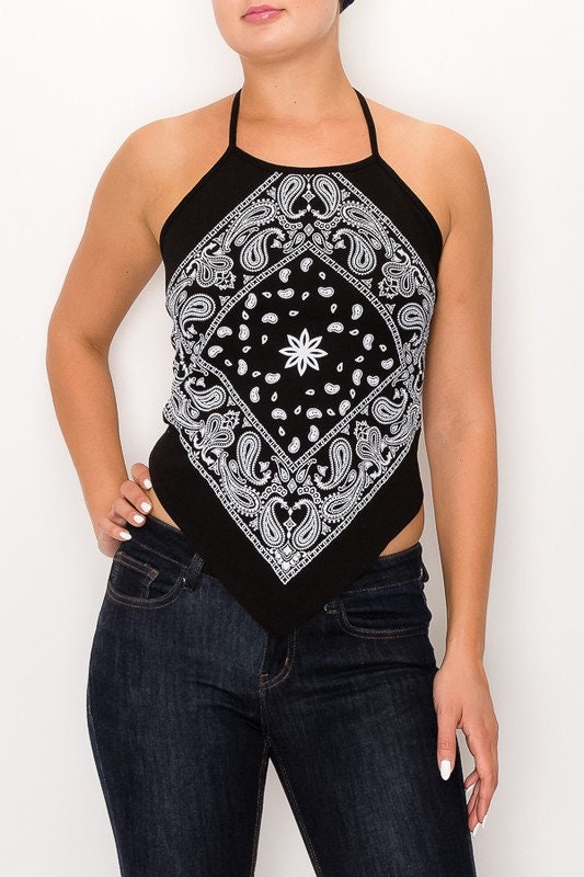 Blue Bandana Halter Top – Rockin Chicano