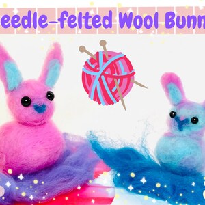 Handmade Cute Small Needle Felted Wool Bunnies! Soft and great for gifts/decor/aesthetics!