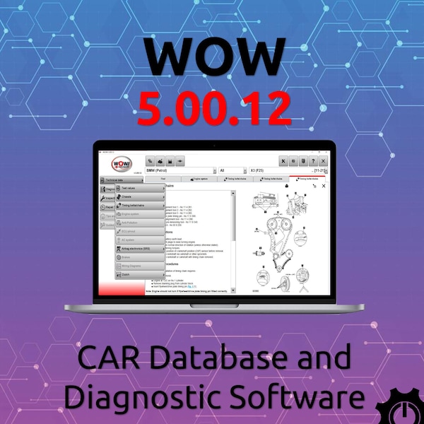 WOW 5.00.12 Software de diagnóstico y base de datos de automóviles